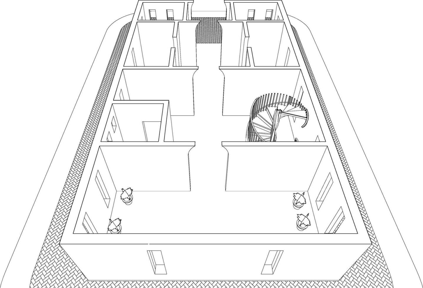 3d illustration de intérieur projet vecteur