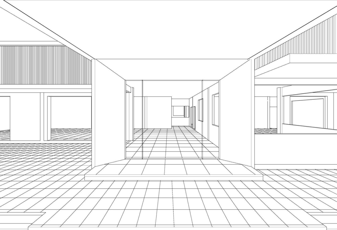 3d illustration de intérieur projet vecteur