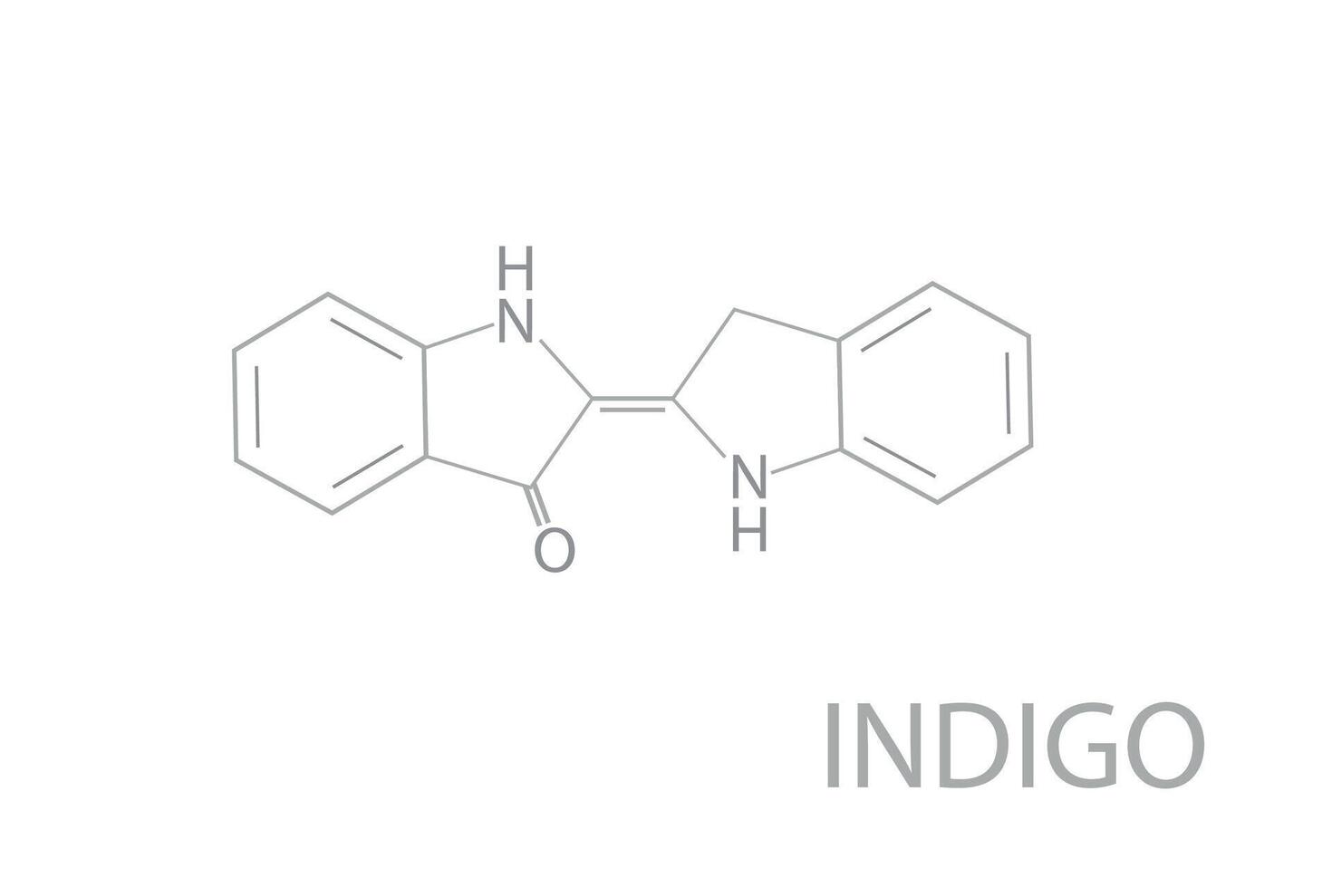 indigo moléculaire squelettique chimique formule vecteur