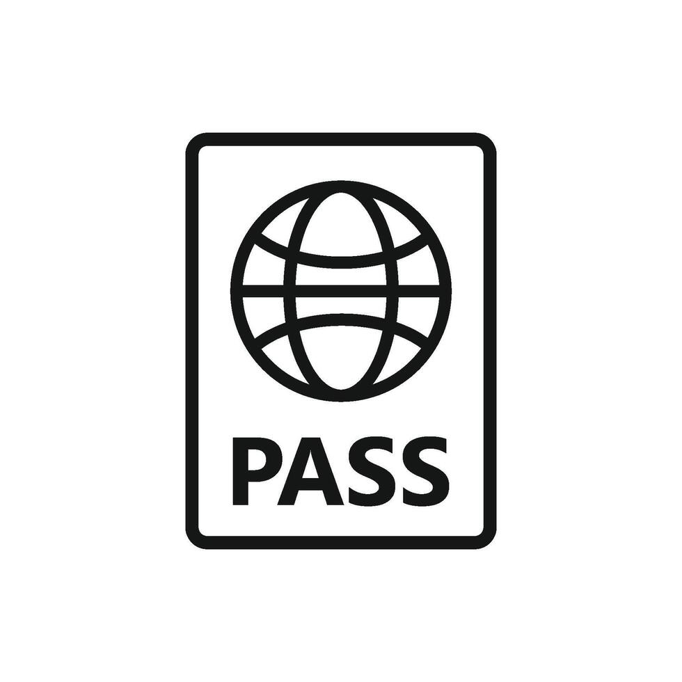 passeport icône vecteur conception modèle