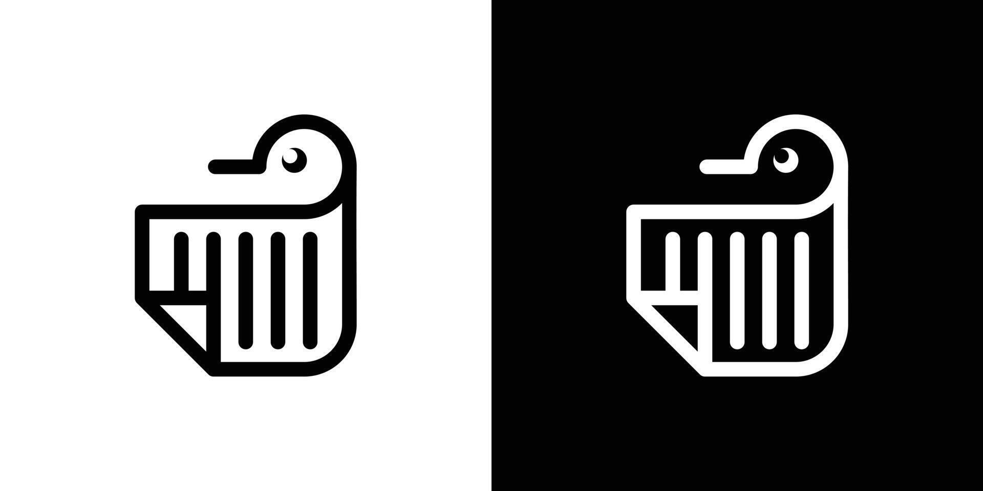 oiseau logo conception avec des dossiers, logo conception modèles, Créatif idée symboles. vecteur