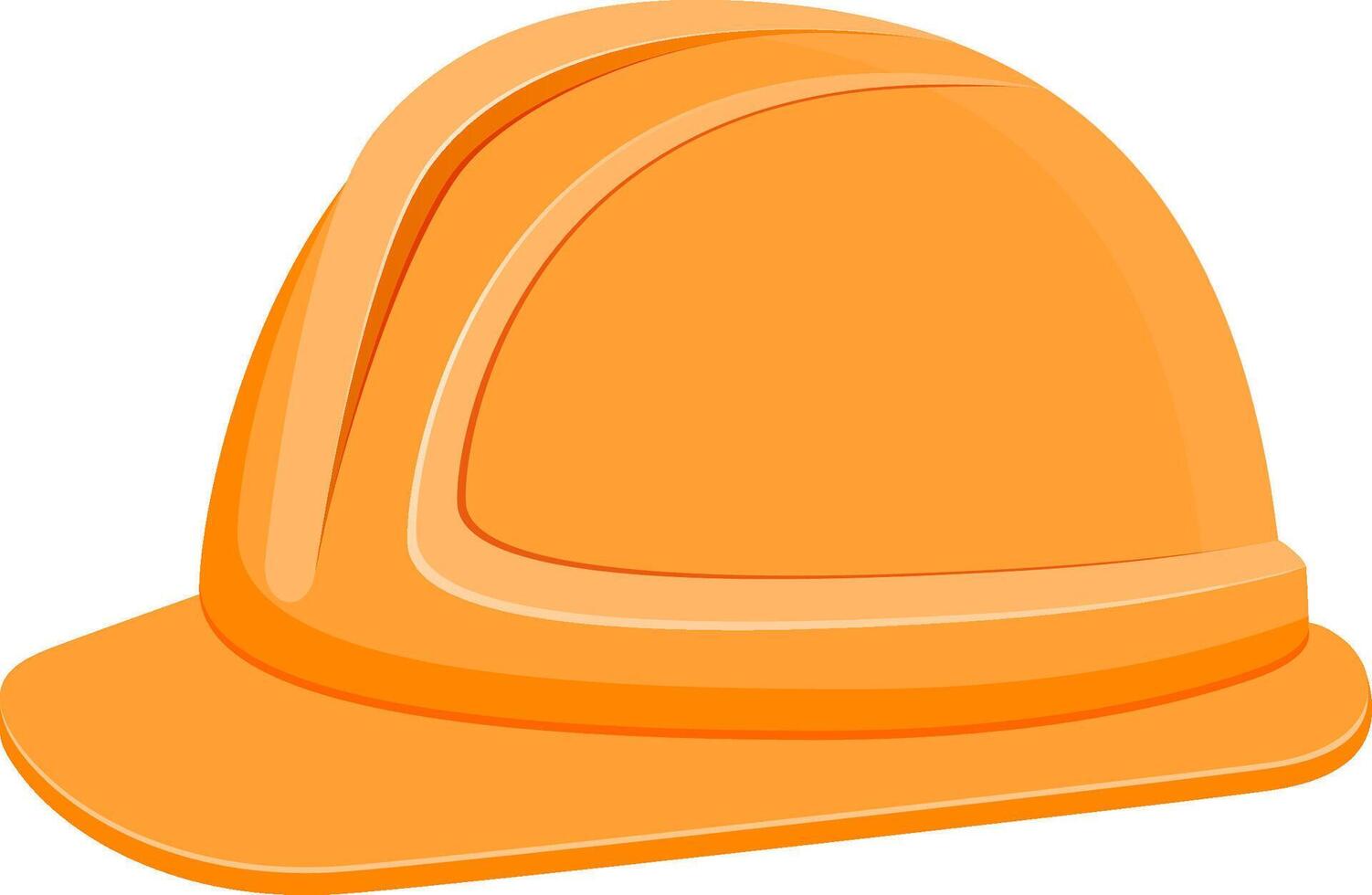 Plastique casque à protéger le tête dans construction ou réparation Stock vecteur illustration isolé sur blanc Contexte