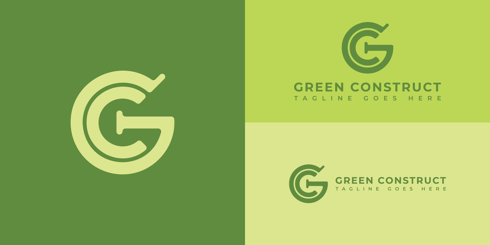 abstrait initiale lettre gc ou cg logo dans vert et Jaune Couleur isolé dans plusieurs arrière-plans appliqué pour affaires investissement logo aussi adapté pour le marque ou entreprise cette avoir initiale Nom gc vecteur