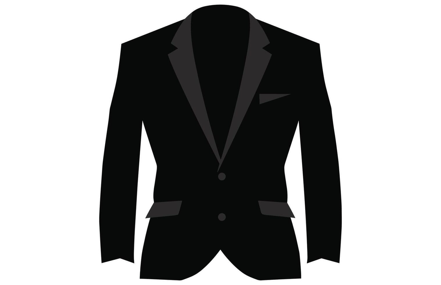 costume silhouette, hommes blazer ou veste symbole Facile silhouette icône sur Contexte vecteur