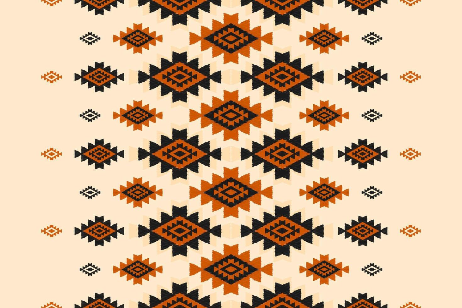 tapis ethnique motif ikat art. motif harmonieux d'ikat ethnique géométrique en tribal. façon mexicaine. vecteur