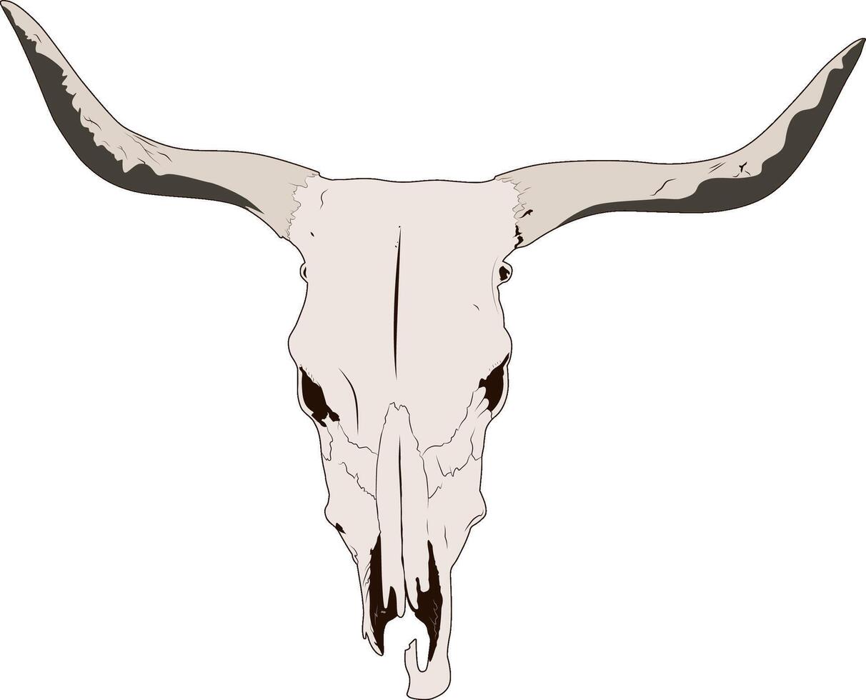 buffle bison originaire de américain crâne tatouage tribal style vecteur