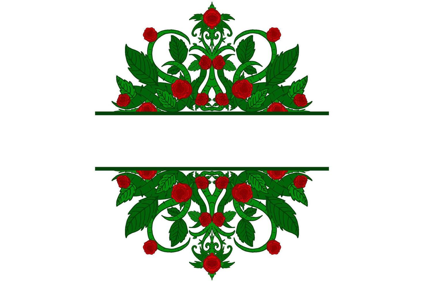 flore et Rose ornement Cadre frontière vecteur pour décoration conception