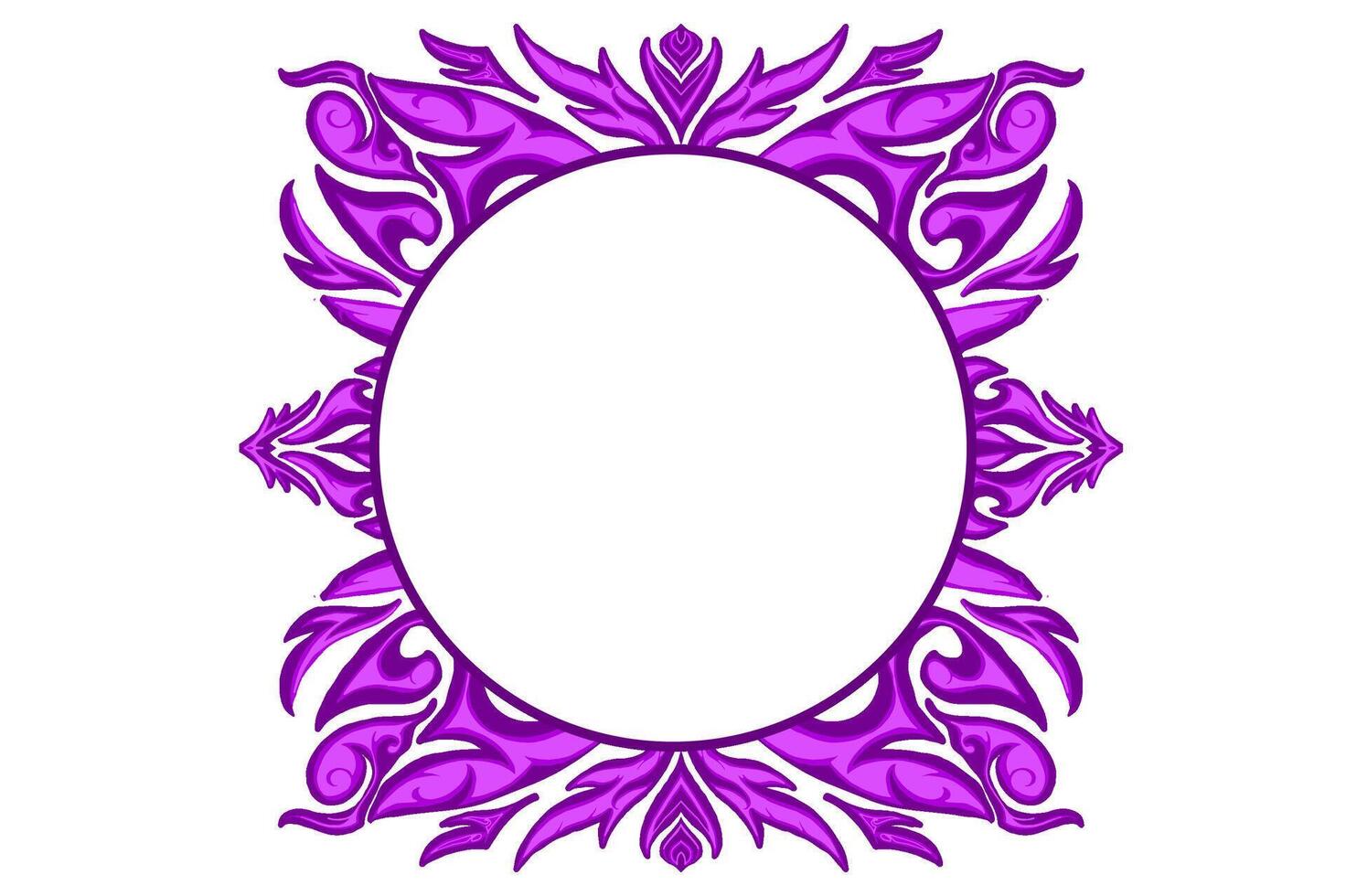 violet ailes ornement Cadre frontière vecteur pour décoration conception