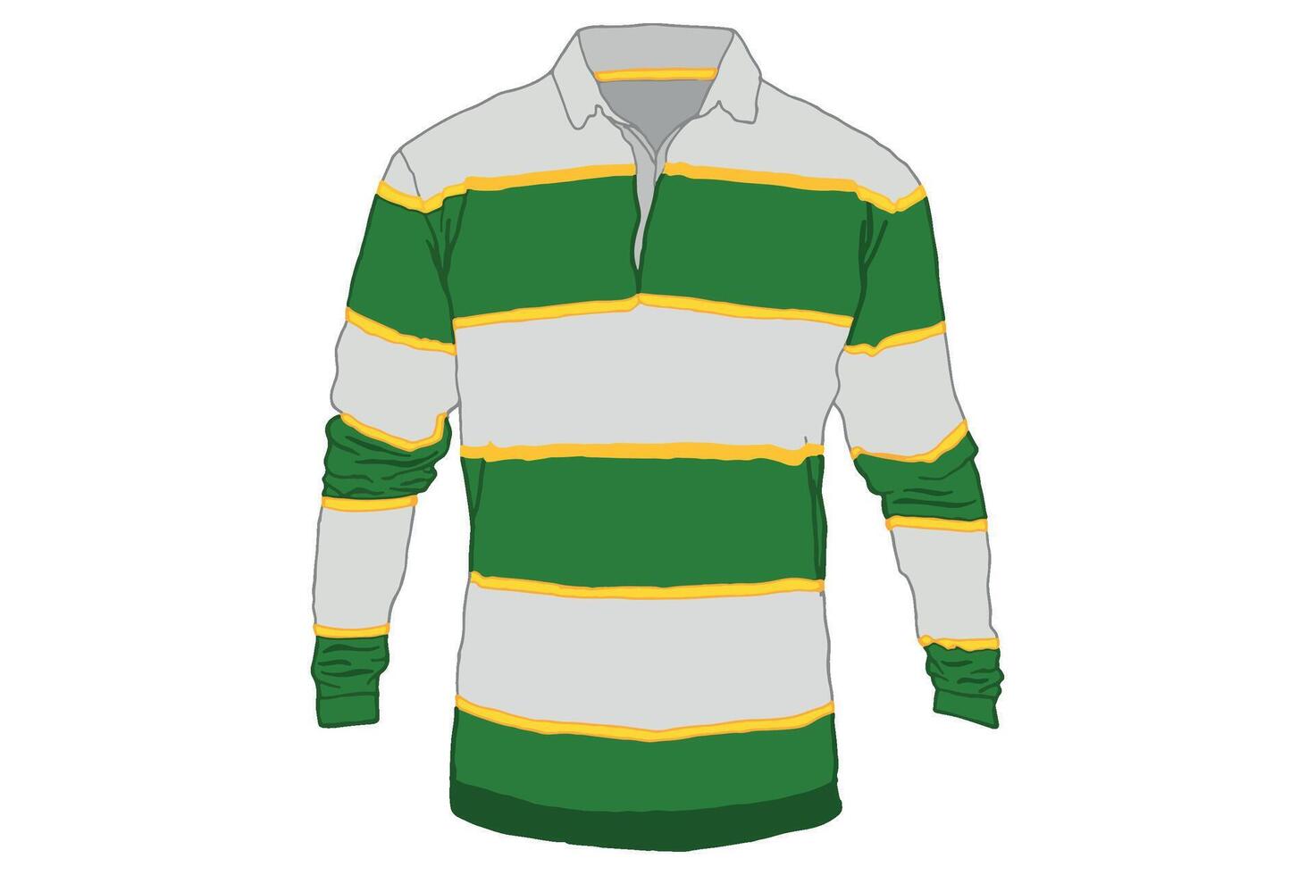 ancien le rugby polo longue manche chemise vecteur