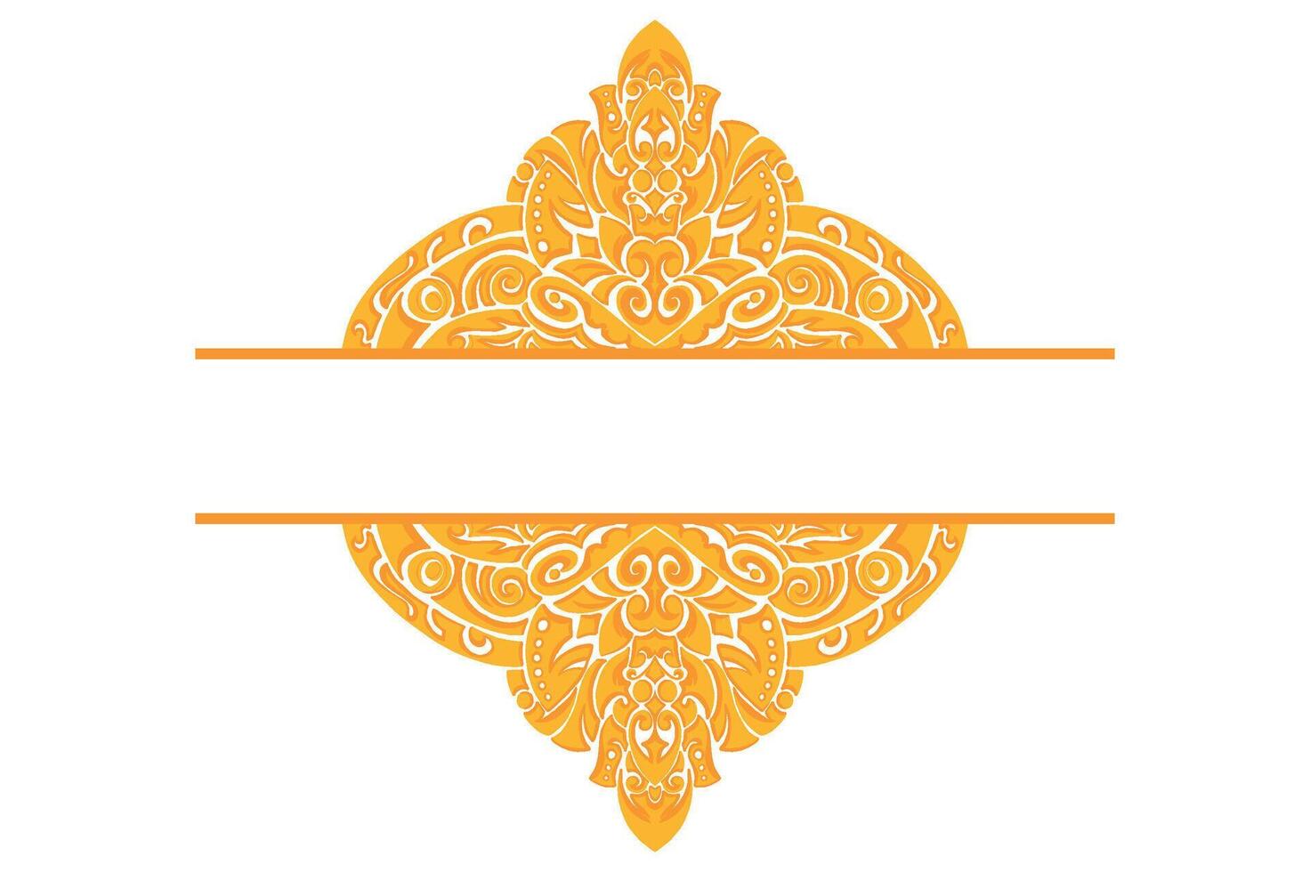 d'or ornement Cadre frontière vecteur conception pour décoration élément
