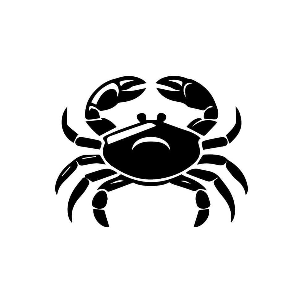 Crabe silhouette. logo. isolé Crabe sur blanc Contexte vecteur