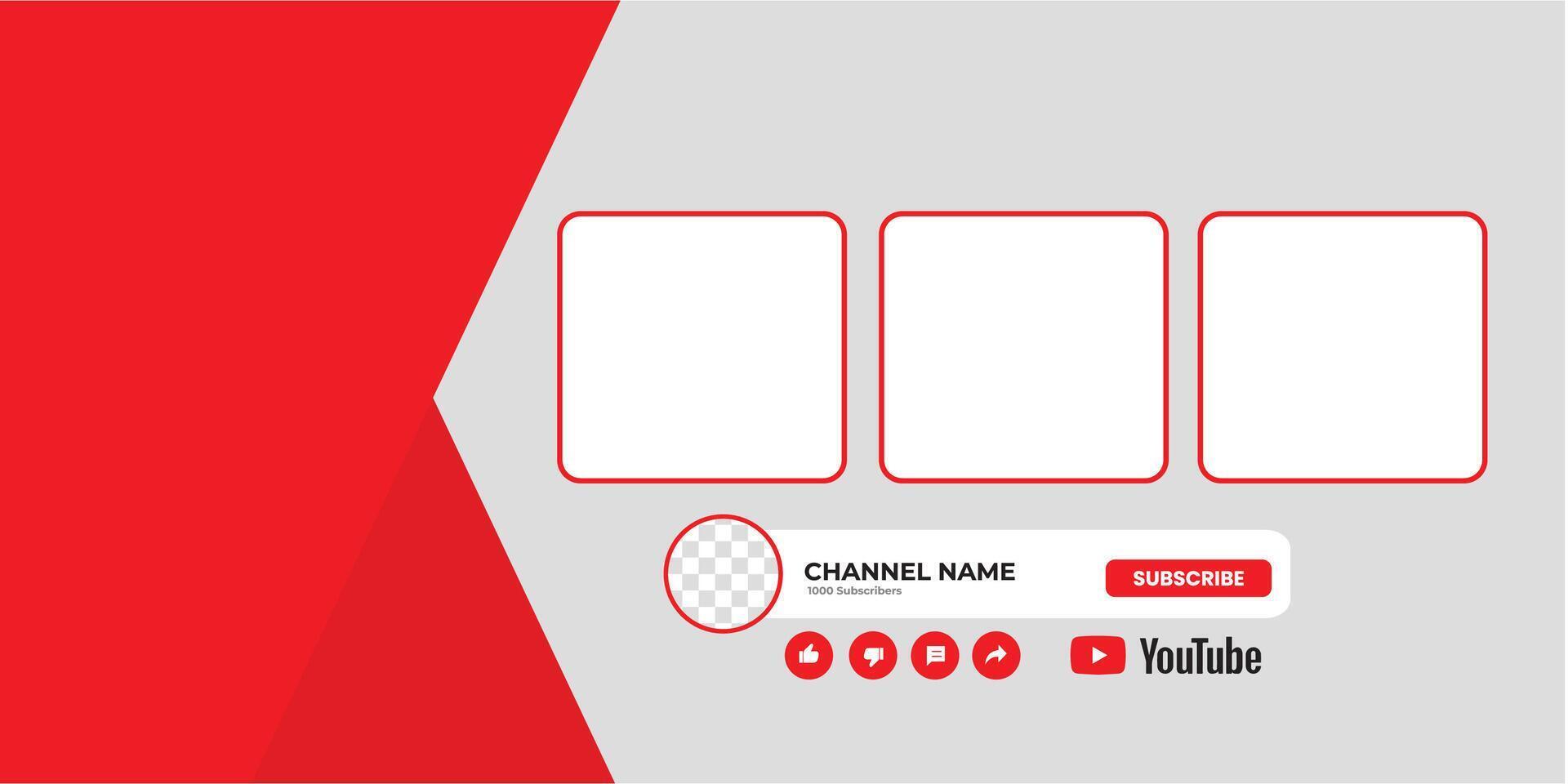 Youtube canal couverture filaire. Youtube bannière pour conception votre canaliser. Youtube canal Nom inférieur troisième vecteur