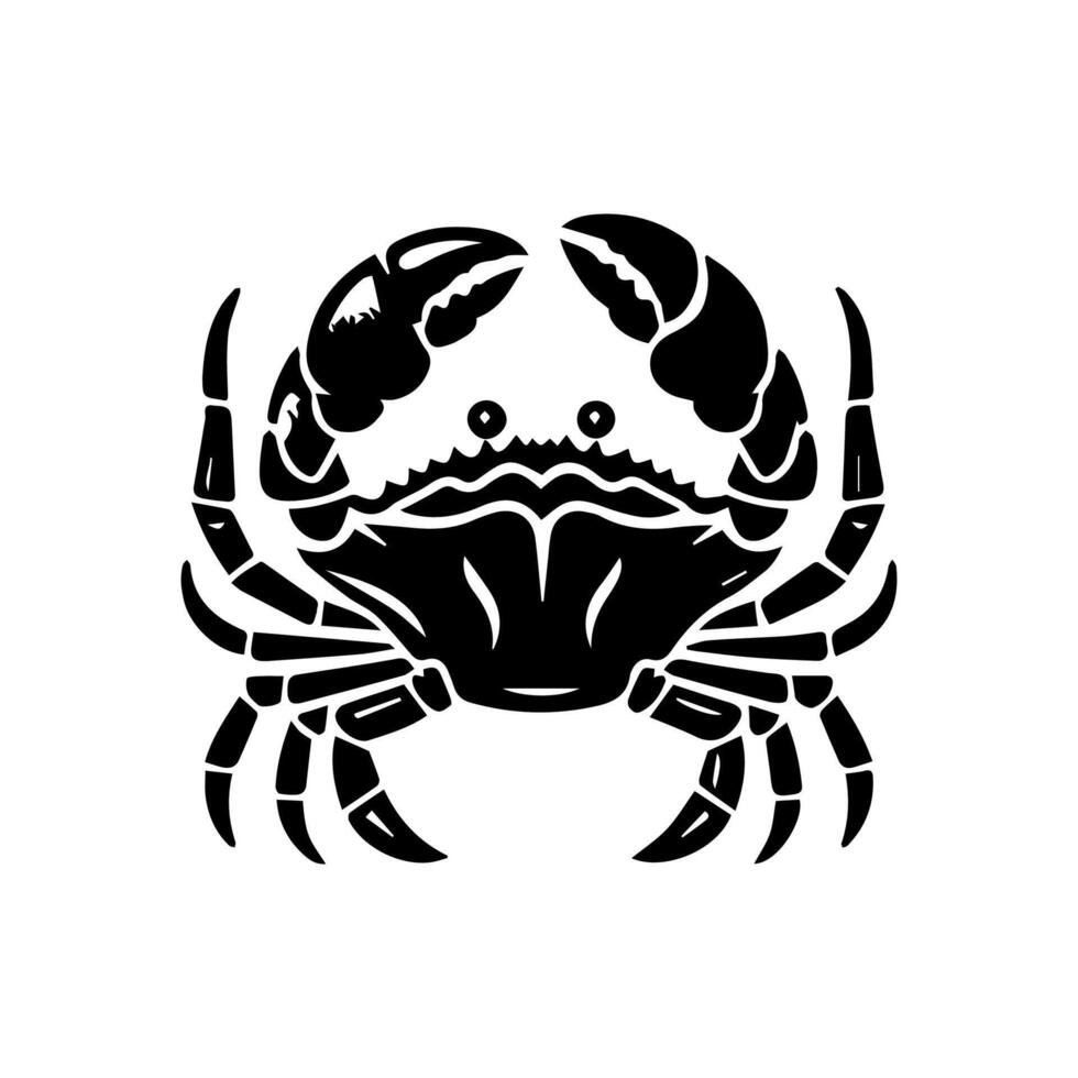 Crabe silhouette. logo. isolé Crabe sur blanc Contexte vecteur