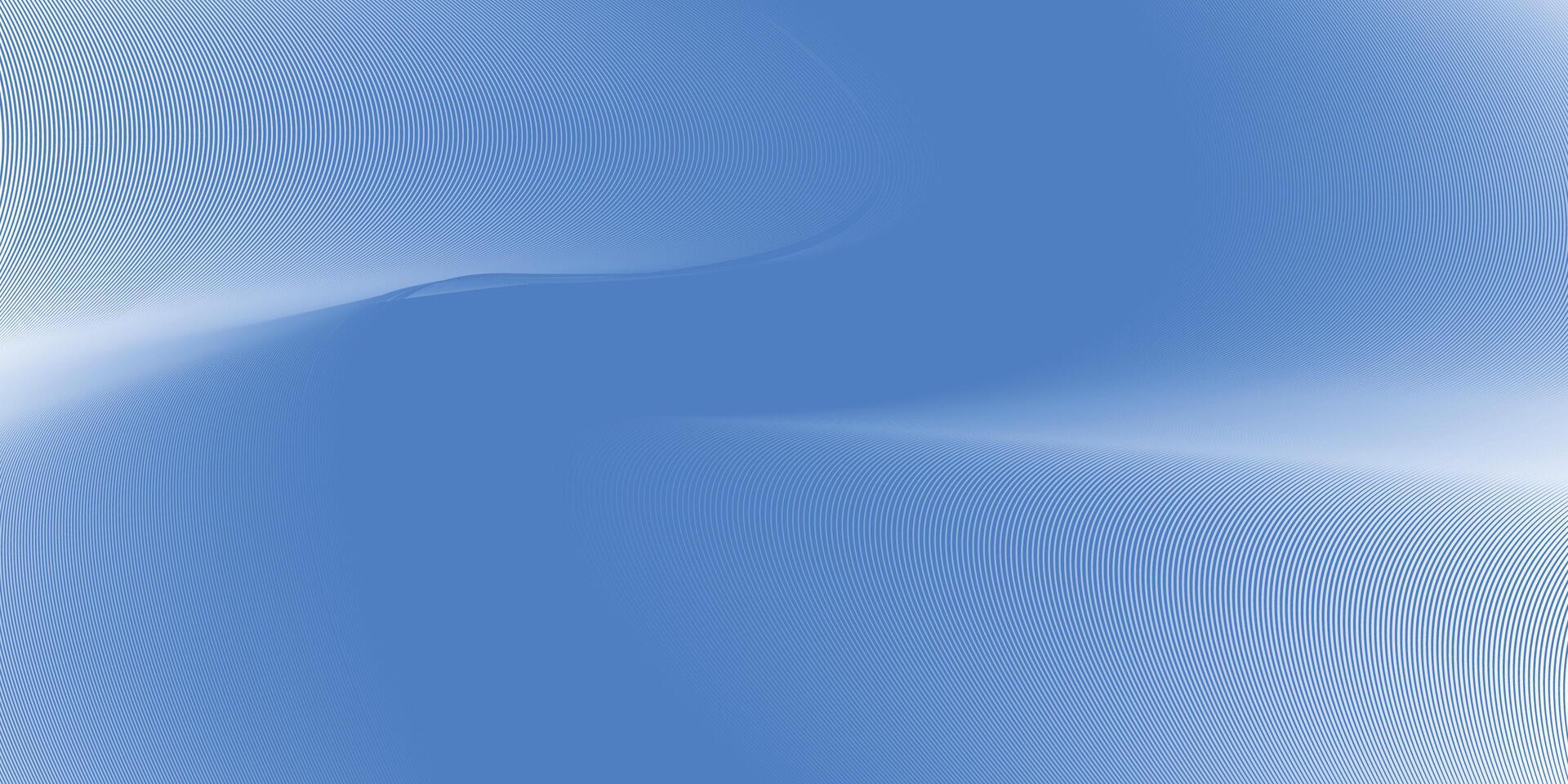 abstrait bleu ondulé avec flou lumière incurvé lignes Contexte vecteur