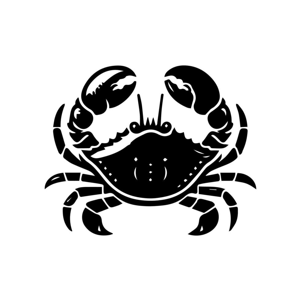 Crabe silhouette. logo. isolé Crabe sur blanc Contexte vecteur