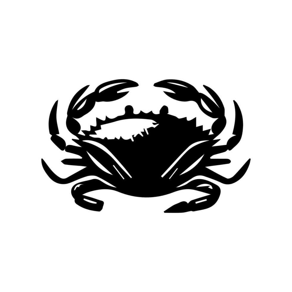 Crabe silhouette. logo. isolé Crabe sur blanc Contexte vecteur