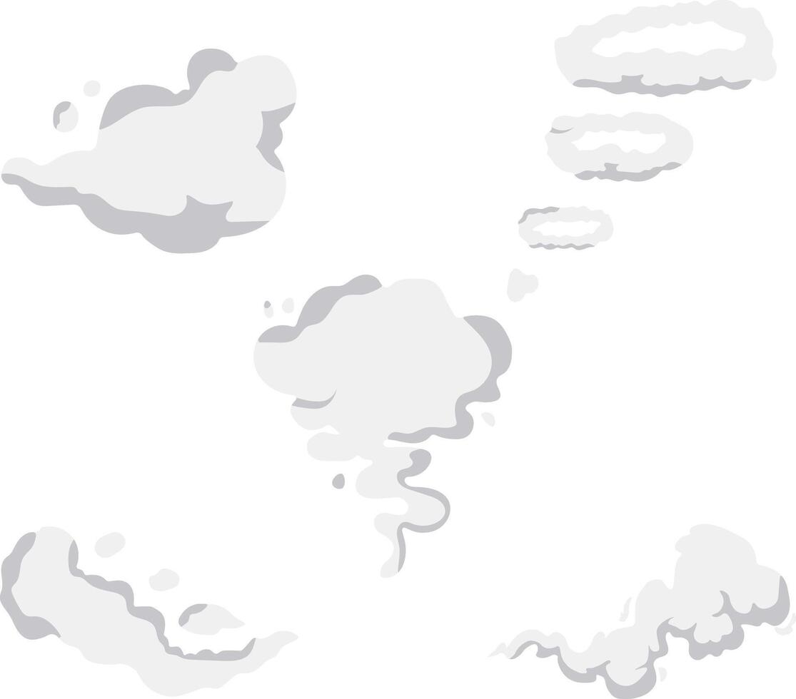 dessin animé fumée nuage avec abstrait conception style. isolé vecteur illustration