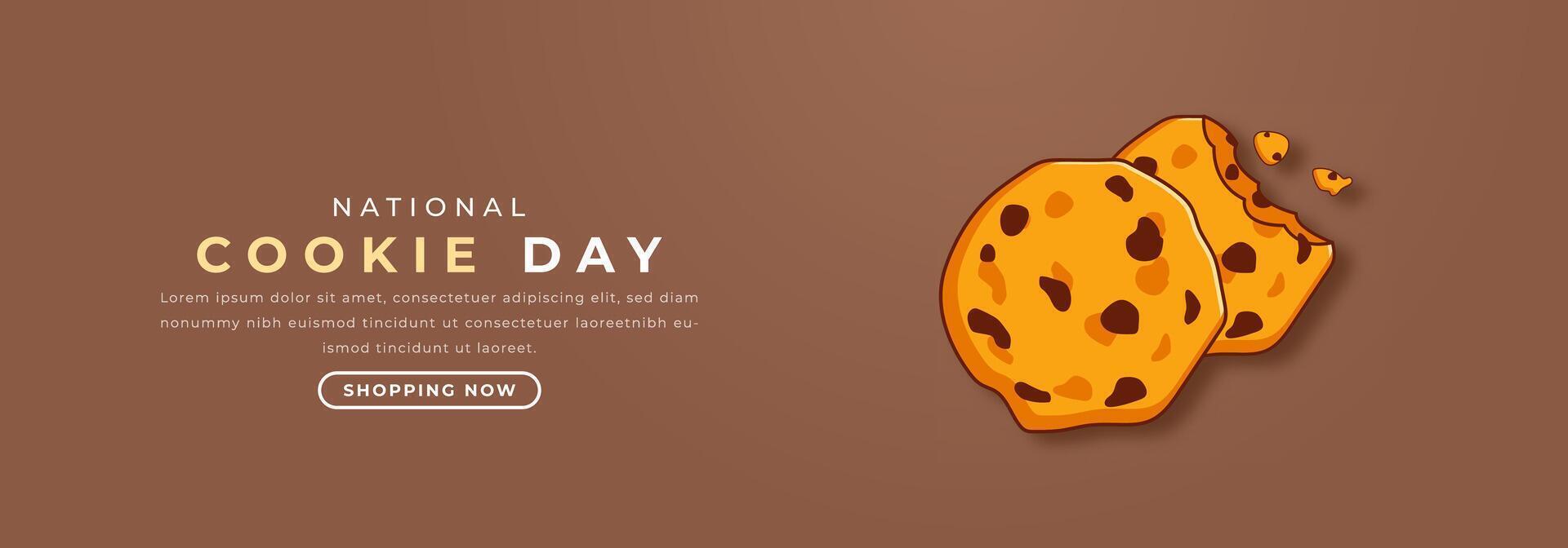 nationale biscuit journée papier Couper style vecteur conception illustration pour arrière-plan, affiche, bannière, publicité, salutation carte