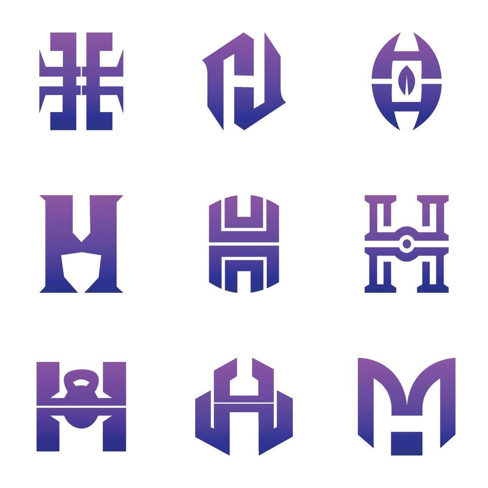 Créatif lettre h logo conception modèle adobe illustrateur ouvrages d'art vecteur