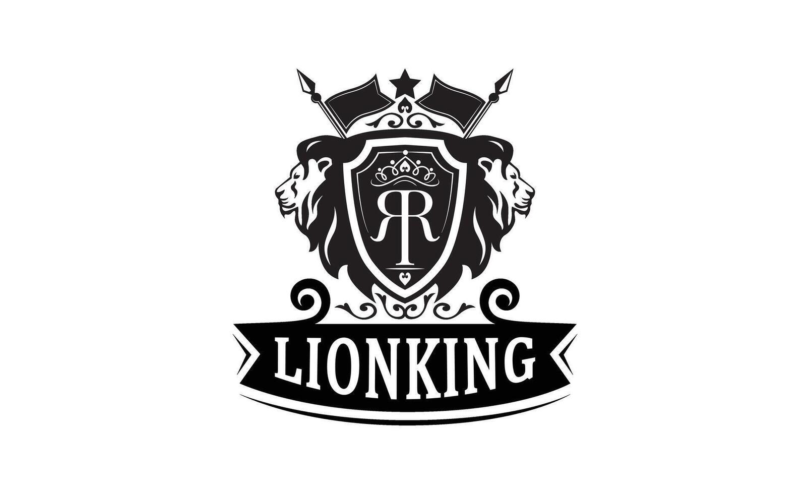 Lion logo, Royal Roi animal, vecteur illustration icône