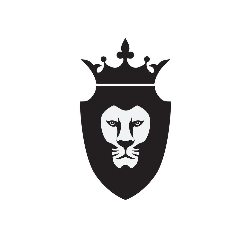 Lion logo, Royal Roi animal, vecteur illustration icône