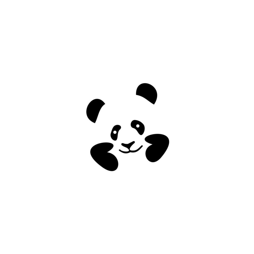 Panda ours silhouette logo conception vecteur modèle, animal logotype concept icône. adapté pour votre conception besoin, logo, illustration, animation, etc.