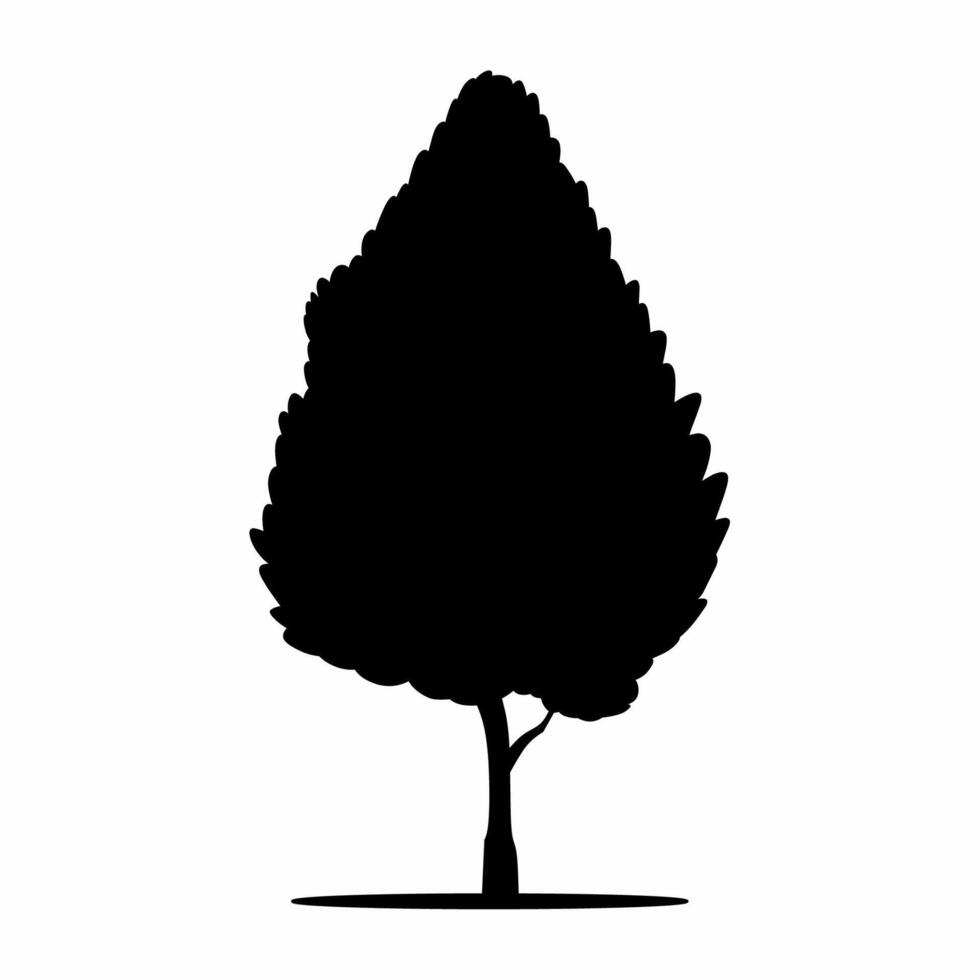 arbre silhouette icône vecteur. Urbain arbre silhouette pour icône, symbole ou signe. arbre icône pour la nature paysage, illustration ou forêt vecteur