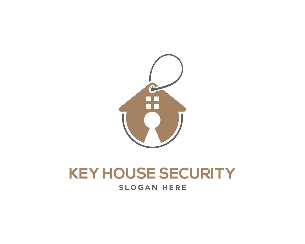 Créatif Sécurité clé maison logo conception concept vecteur. vecteur