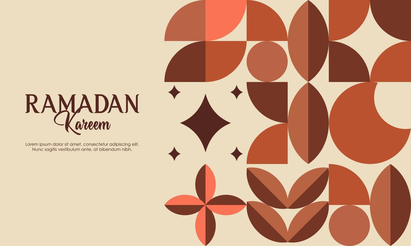 islamique salutation carte modèle avec Ramadan pour fond d'écran. Ramadan kareem abstrait concept avec Ramadan éléments vecteur