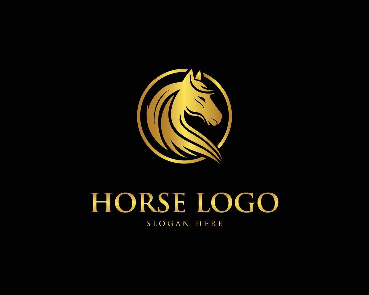 abstrait luxe cheval symbole logo conception vecteur modèle.