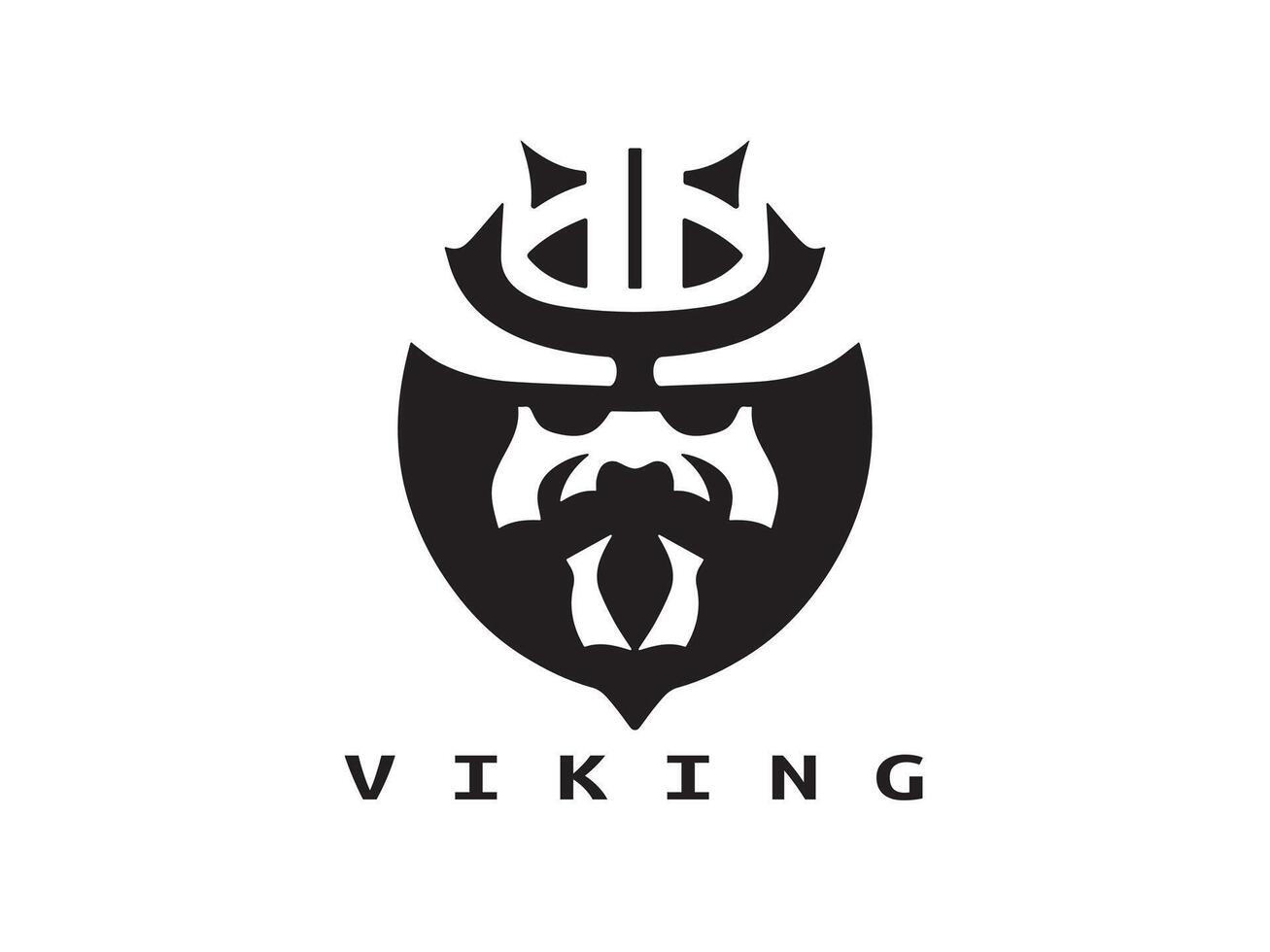 viking logo conception icône symbole vecteur illustration. Humain viking logo conception modèle.