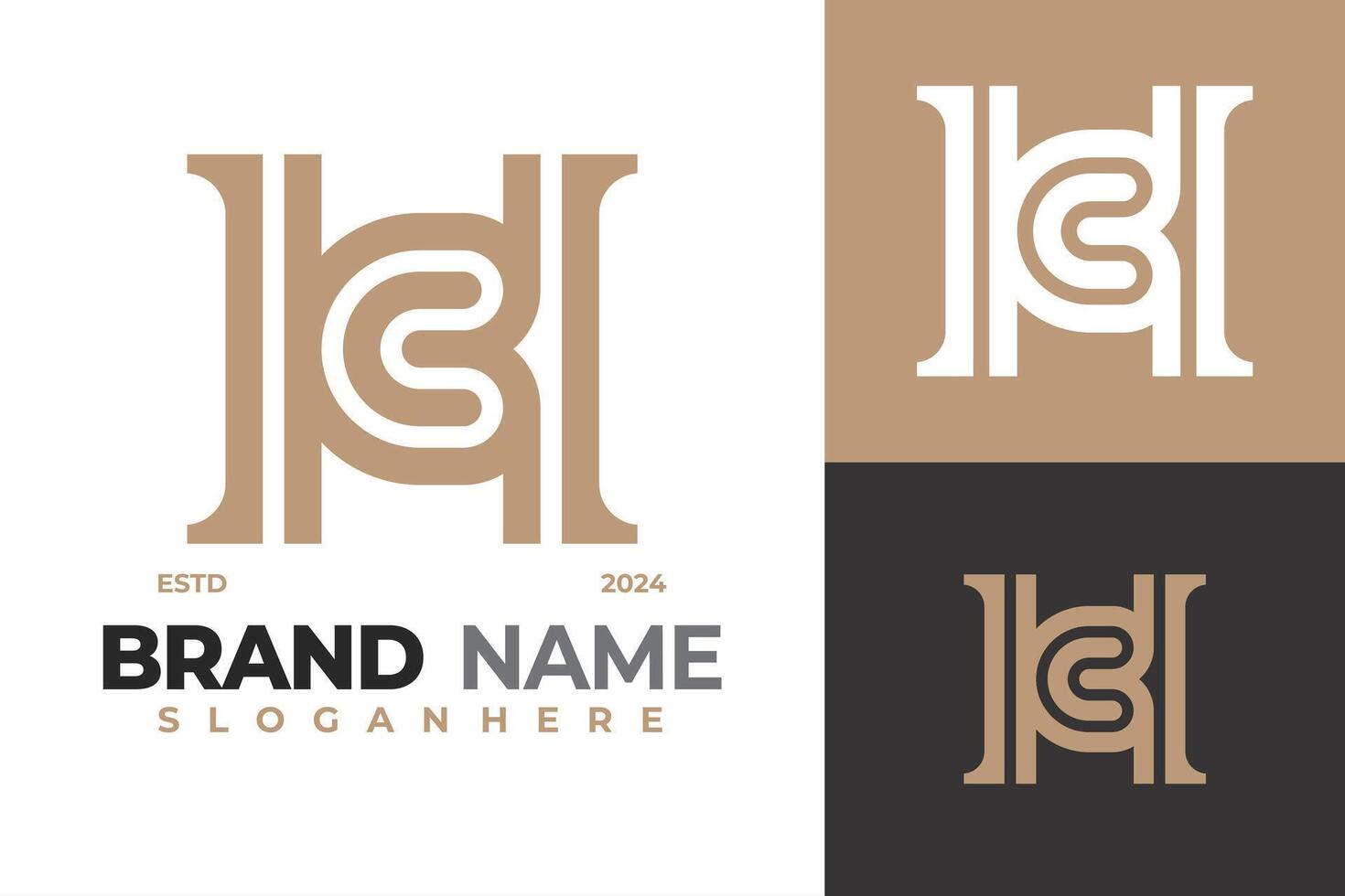 lettre h c monogramme logo conception vecteur symbole icône illustration