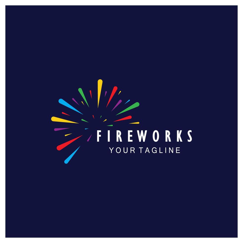 feux d'artifice logo conception avec Créatif coloré des étincelles dans moderne style.logo pour entreprise, marque, célébration, feux d'artifice, pétards vecteur