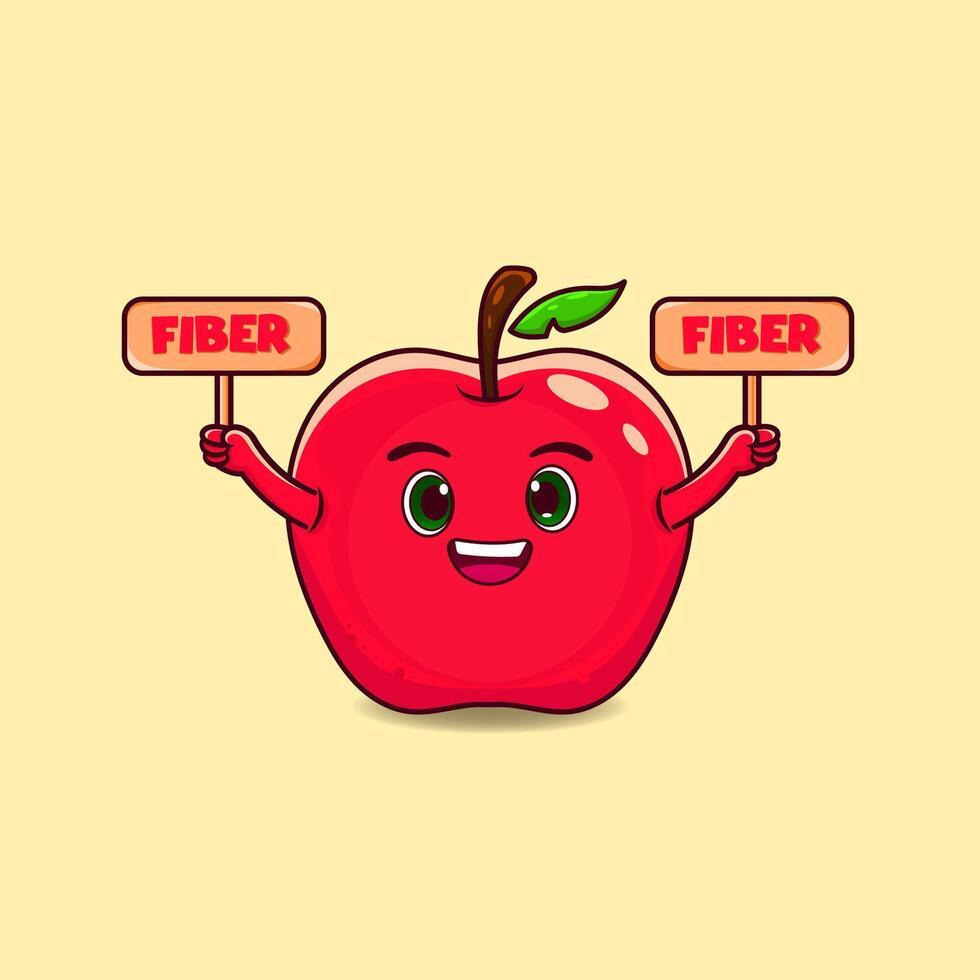 gratuit vecteur illustration de une mignonne Pomme