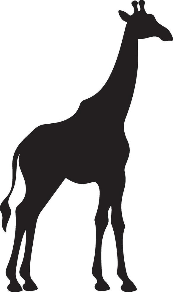 girafe silhouette vecteur illustration blanc Contexte