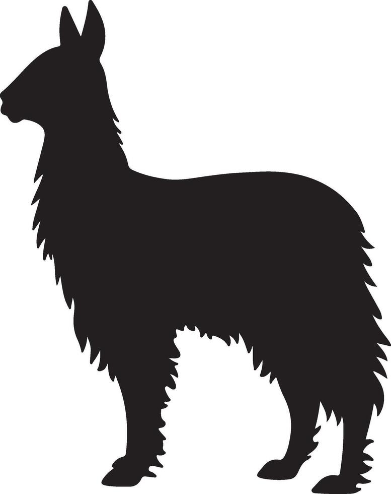 lama silhouette vecteur illustration blanc Contexte