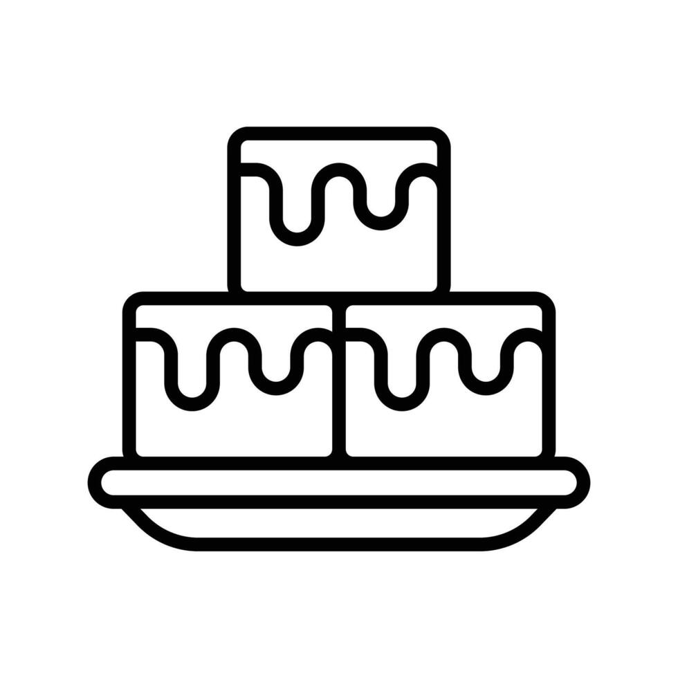 Brownies icône vecteur conception modèle dans blanc Contexte