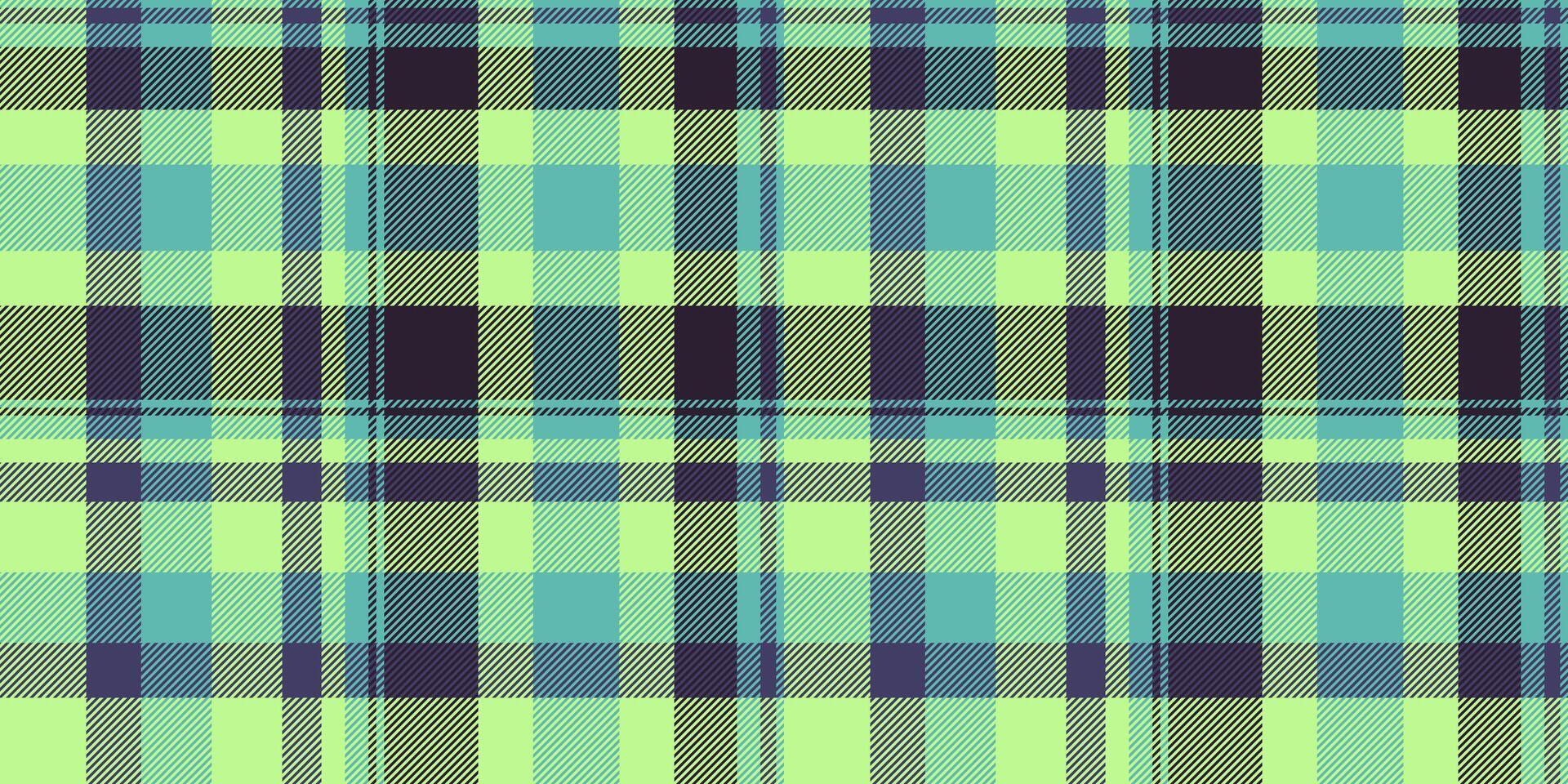 victorien Contexte tartan tissu, grungy vérifier texture modèle. Stationnaire vecteur plaid sans couture textile dans vert et sarcelle couleurs.