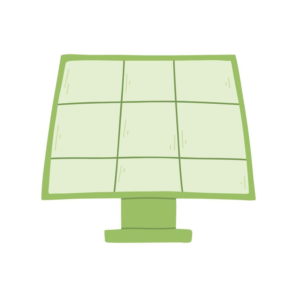 solaire batterie isolé sur blanc Contexte. vecteur illustration de une solaire panneau. vert énergie.