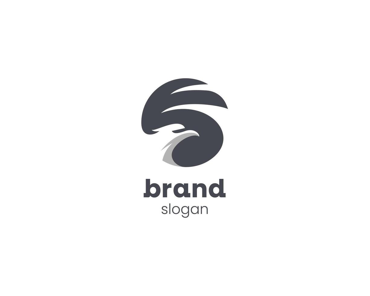 Créatif cercle avec négatif Aigle logo vecteur