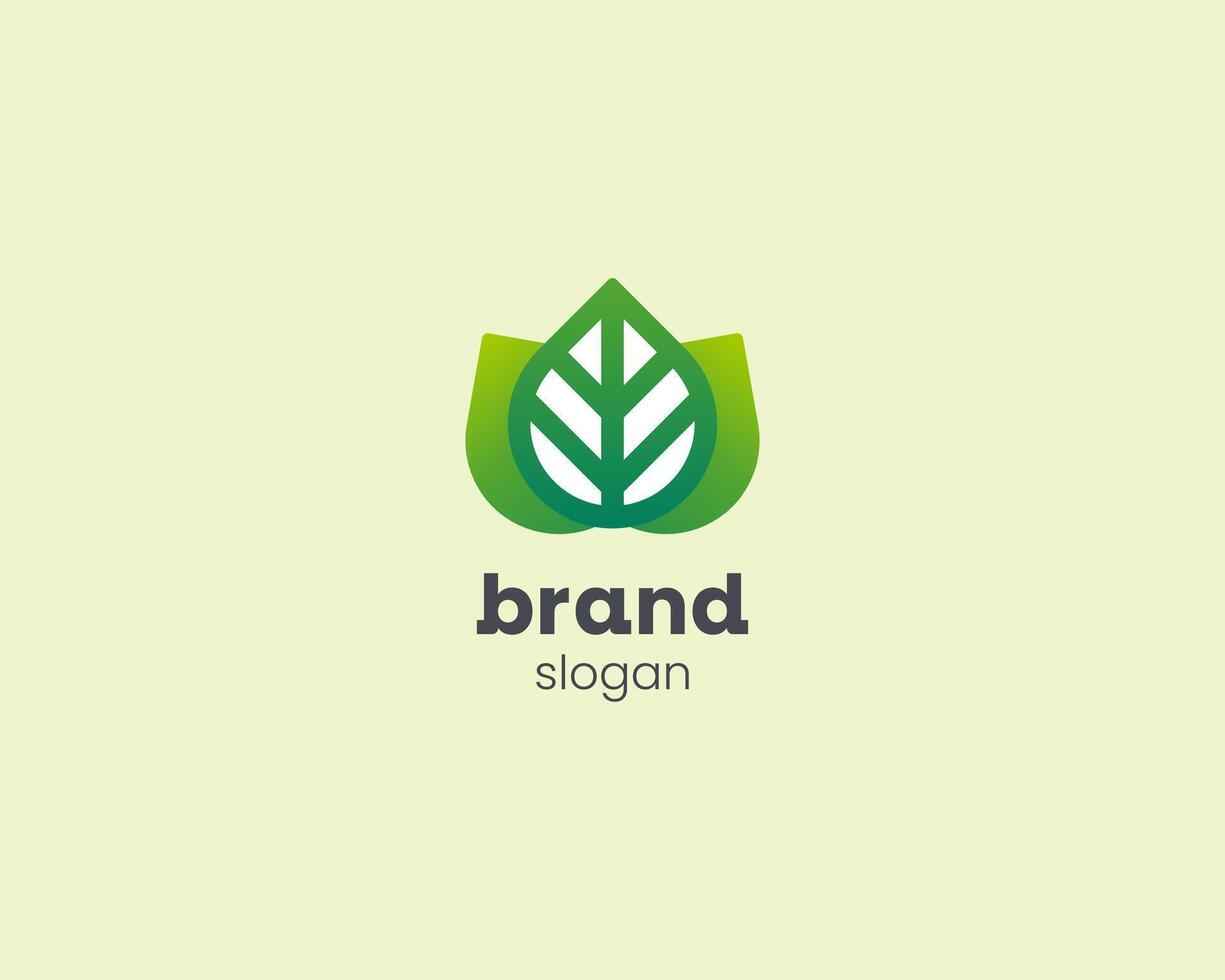 Créatif vert feuille Naturel logo vecteur