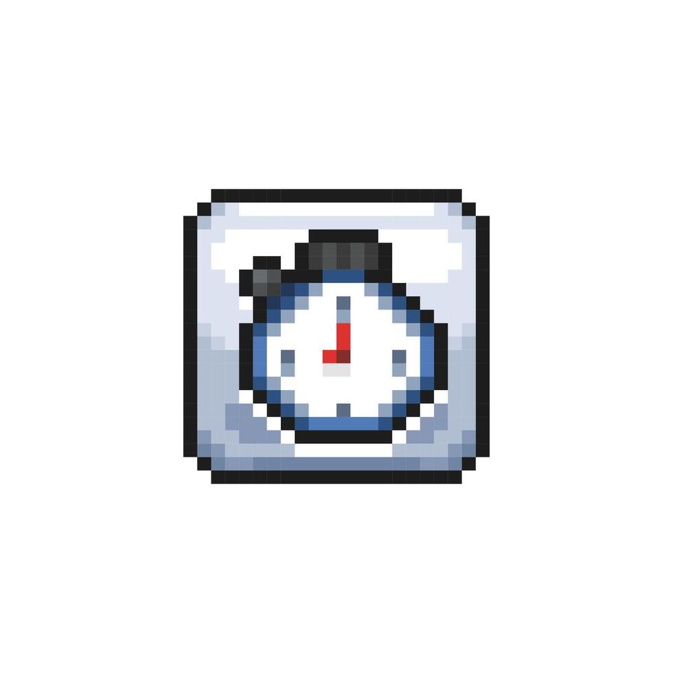 chronomètre signe dans pixel art style vecteur