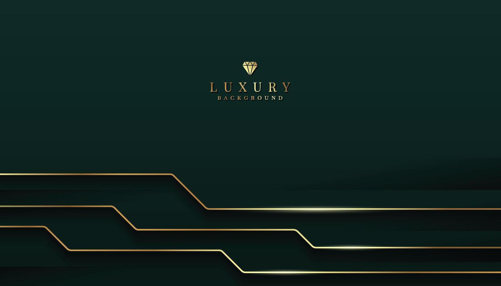 foncé vert luxe Contexte avec d'or éléments. vecteur