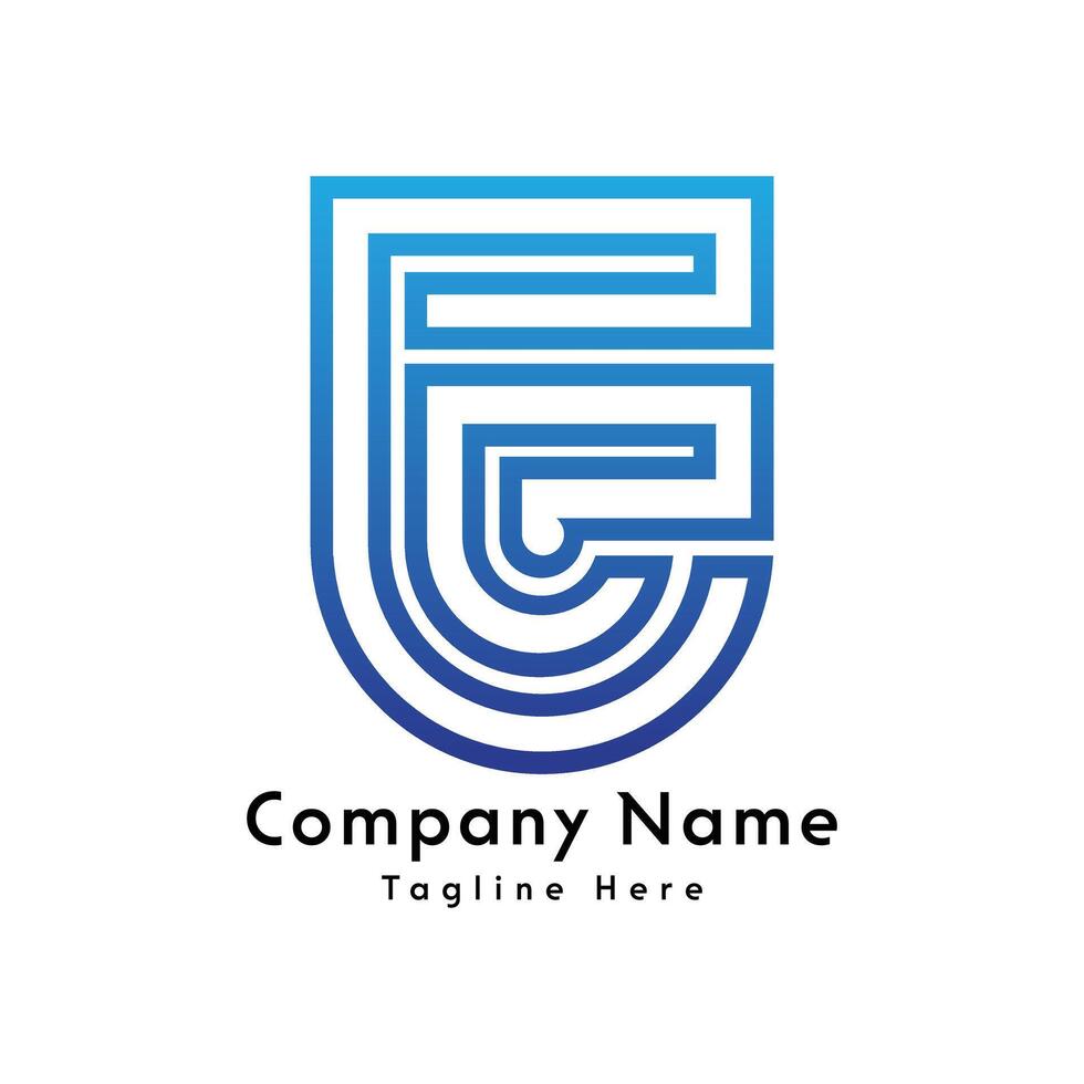 ue lettre initiale Créatif logo conception icône vecteur