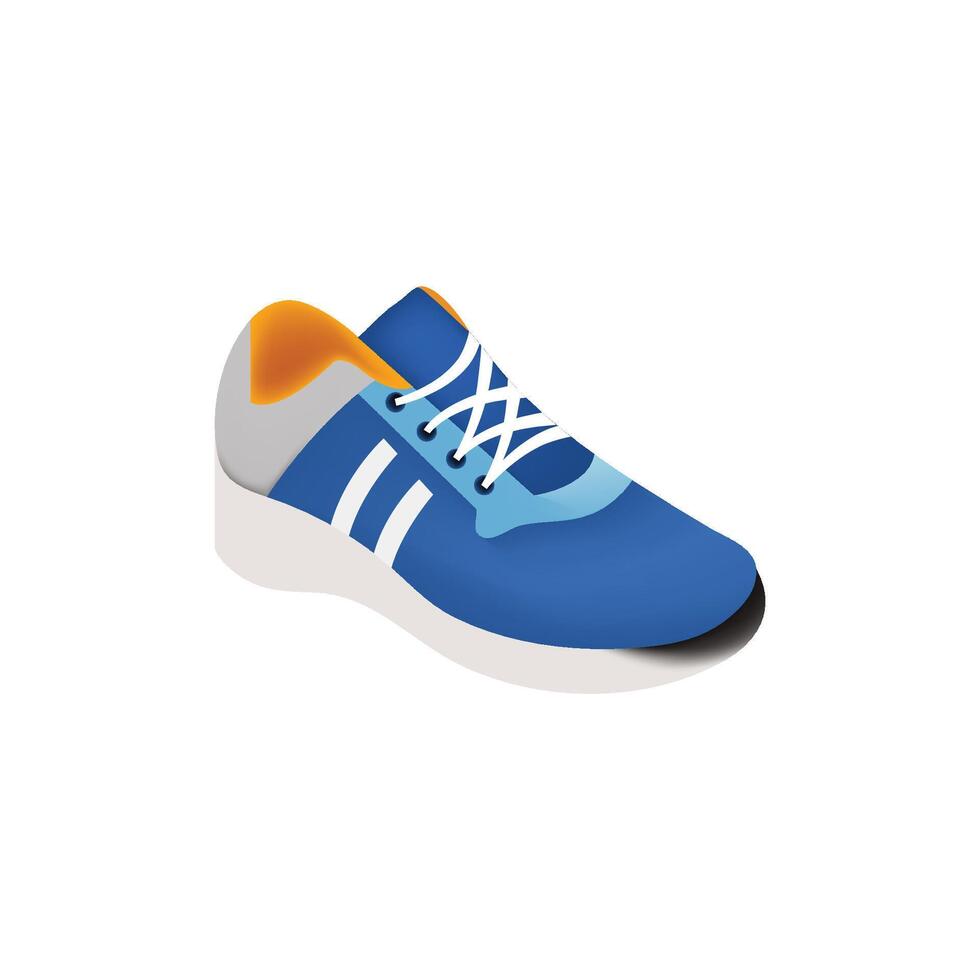 baskets chaussure vecteur plat icône. isolé en cours d'exécution, sport chaussure emoji illustration. moderne mode baskets sur blanc Contexte. brillant couleur.