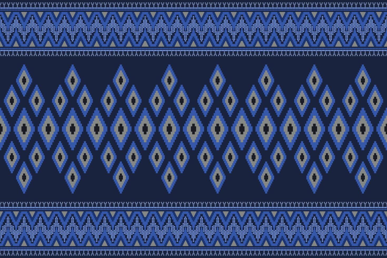 sans couture géométrique ethnique ikat et tradition modèle conception pour texture et Contexte. soie et en tissu modèle décoration pour tapis, thaïlandais vêtements, emballage et fond d'écran vecteur