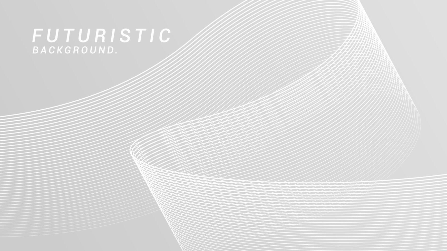 gris blanc futuriste abstrait Contexte. écoulement ondulé lignes texture Contexte. adapté pour bannières, affiches, cartes, fond d'écran. vecteur