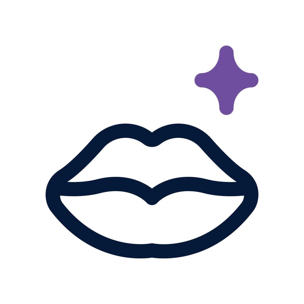 lèvres icône. vecteur double Ton icône pour votre site Internet, mobile, présentation, et logo conception.