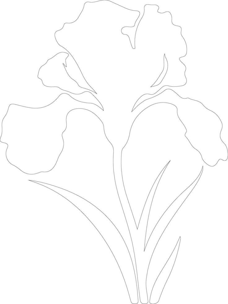 ai généré iris contour silhouette vecteur