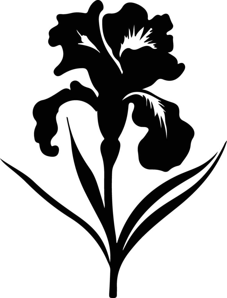 ai généré iris noir silhouette vecteur